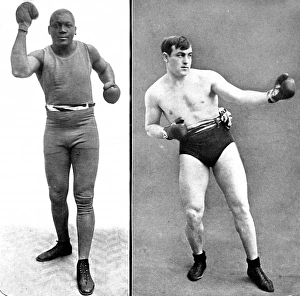 Jack Johnson and Tommy Burns, 1908 Jack Johnson and Tommy Burns, 1908