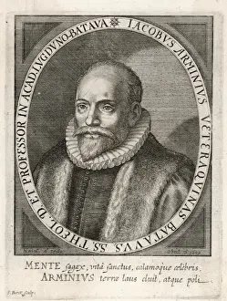 Jacobus Arminius Print - Dutch Theologian Portrait