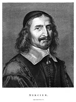 Prints of JACQUES LEMERCIER French architect and sculptor from Pontoise, who worked principally at Versailles and the Louvre, Paris : he also did church doors. Date: 1585 - 1654 Jacques Lemercier Prints: Jacques Lemercier Print - French Architect and Sculptor
