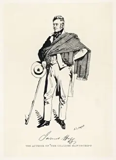 Prints of JAMES HOGG Scottish poet Daniel Maclise Prints: James Hogg Print - Scottish Poet Portrait