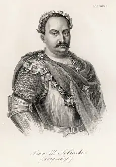 Prints of JOHN (JAN). III SOBIESKI king of Poland and military commander, who liberated Vienna when menaced by the Ottoman Turks. Polands greatest king Poland Prints: Jan III Sobieski Print - King of Poland and Vienna Liberator