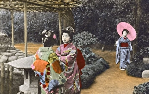 Japan - A group of friendly Geisha Girls Japan - A group of friendly Geisha Girls