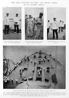 The Japanese Admiral Togo onboard Mikasa The Japanese Admiral Togo onboard Mikasa