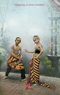 Java - Indonesia Traditional Dance Print circa 1910s