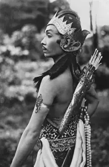 Javanese Dancer Profile Print, Java, Indonesia, 1930s