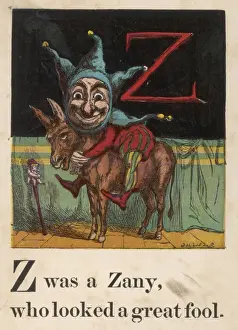 19th Century Art Prints: Jester on Donkey 1867