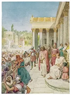 Biblical Art Prints Online Prints: Jesus before Crowd