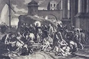 Christian Art Prints Online Prints: Jesus Heals Multitude