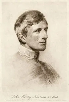 Print of John Henry Newman, a 43-year-old Catholic convert