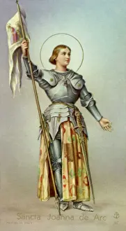 Historical Figure Portrait Art Prints: Joan of Arc / Dev Card