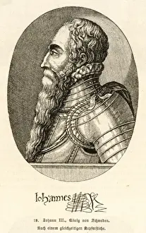 Oval Profile Print of Johan III, King of Sweden
