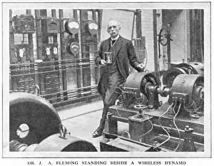 John Ambrose Fleming Print: A portrait of the English electrical engineer