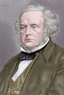 John Bright (1811-1889). Colored engraving John Bright (1811-1889). Colored engraving