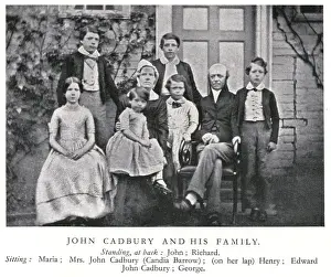 John Cadbury and Family Print, circa 1840s