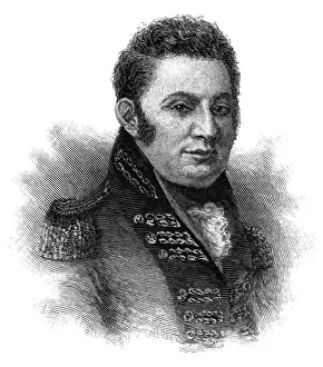John Graves Simcoe Print - Engraving of British military commander