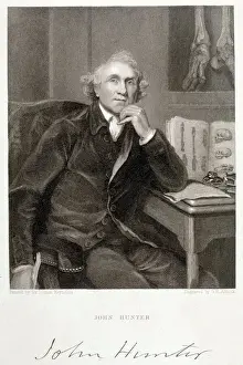 Antique Medical Illustrations Prints: John Hunter / Adcock