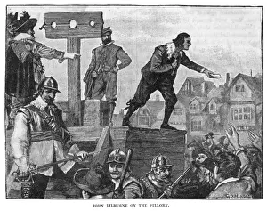 English Civil War Leaders Prints: John Lilburne at Pillory