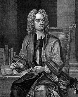 Jonathan Swift Print: Irish Writer at Desk (Jervas, 1727)