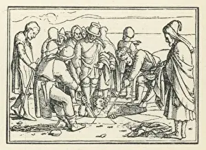 Print of Joseph cast into a Well