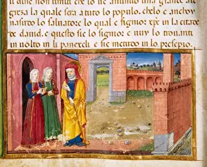 Turin Royal Library Collection Prints: Joseph goes to Bethlehem for the census. Codex of Predis (14