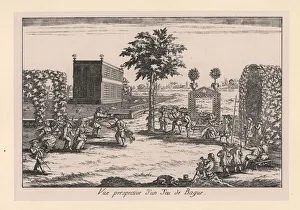Jousting at a ring (jeu de Bague) at a village Jousting at a ring (jeu de Bague) at a village