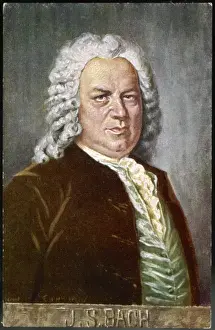 Prints of JOHANN SEBASTIAN BACH German organist and composer Johann Sebastian Bach Prints: Print of Johann Sebastian Bach Portrait