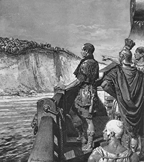 Julius Caesar's Invasion of Britain Print, 51 B.C