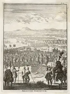 Rubicon Crossing Print of Julius Caesar Addressing Troops