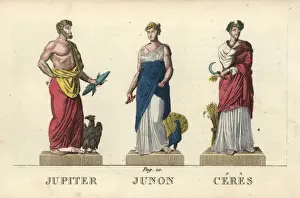 Classical Mythology Illustrations Prints: Jupiter, Juno and Ceres