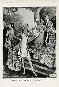 Just an old-fashioned girl - skirt lengths go down in 1930 Just an old-fashioned girl - skirt lengths go down in 1930