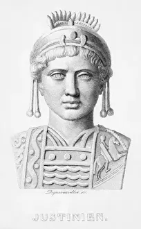 Prints of JUSTINIAN I The most brilliant of the Byzantine emperors Byzantine Architecture Prints: Justinian I Print - Byzantine Emperor Portrait