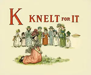 Kate Greenaway Prints Online Prints: K Knelt for it