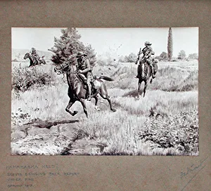 Kakaraska held, scouts bringing back report under fire, WW1 Kakaraska held, scouts bringing back report under fire, WW1
