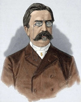 Karl Heinrich von Boetticher (1833-1907). Engraving. Colored Karl Heinrich von Boetticher (1833-1907). Engraving. Colored