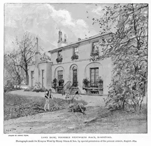 Print of Keats' Lawn Bank, Hampstead