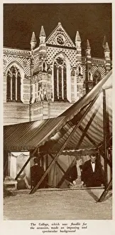 College Prints: Keble College Floodlit Print 1949 Summer Ball