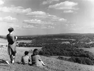 Kentish Ramblers at Crockham Hill Common, Kent Print