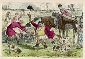 Print of The Kill, Jorrocks Hunt on Cat and Custard Pot Day