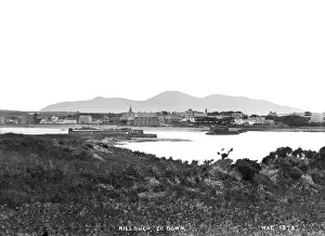 Prints of Killough, Co. Down - a panoramic view of the town and the bay, taken from the other side of the bay. (Location: Northern Ireland; County Down; Killough). Date: circa early 1900s Map Prints: Killough, Co. Down Panoramic Print circa early 1900s