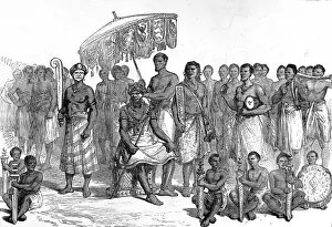 Historical Figures Africa Prints: The King of Ashanti and his executioners