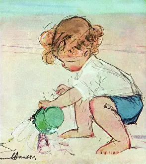 1934 Print of King of the Castle by Muriel Dawson