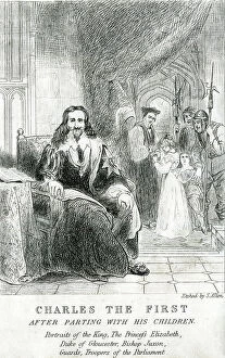 Parting Collection: King Charles I after parting with his children, Civil War