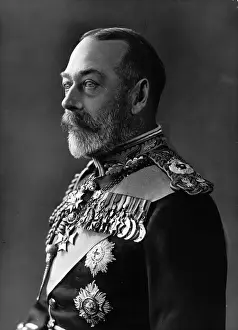 Prints of Photographic portrait of King George V of Great Britain and Northern Ireland (1865-1936), pictured in uniform, date unknown Related Prints: King George V in Uniform Photographic Print