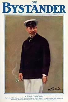 King George V at Cowes Week, Bystander front cover 1927 King George V at Cowes Week, Bystander front cover 1927