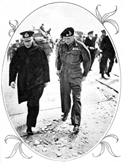 King George VI and General Montgomery, Normandy; Second Worl King George VI and General Montgomery, Normandy; Second Worl