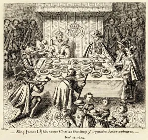 King James I feasting with Spanish ambassadors King James I feasting with Spanish ambassadors