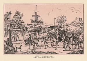 The king of popinjay man enters the village The king of popinjay man enters the village