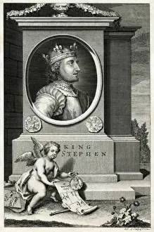 Medieval British History Prints: King Stephen / Vertue