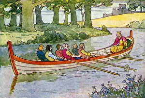 The Kings of Britain with King Edgar row on the River Dee The Kings of Britain with King Edgar row on the River Dee