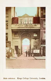 Kings College, London Entrance Print c. 1900